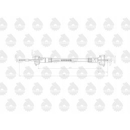 Linka mtg motohour counter l 680mm c 328 ursus