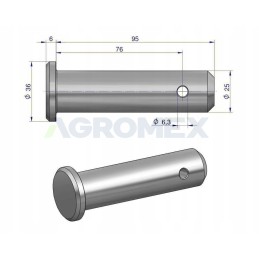 Pin for mounting the lpc 360 or ursus hanger