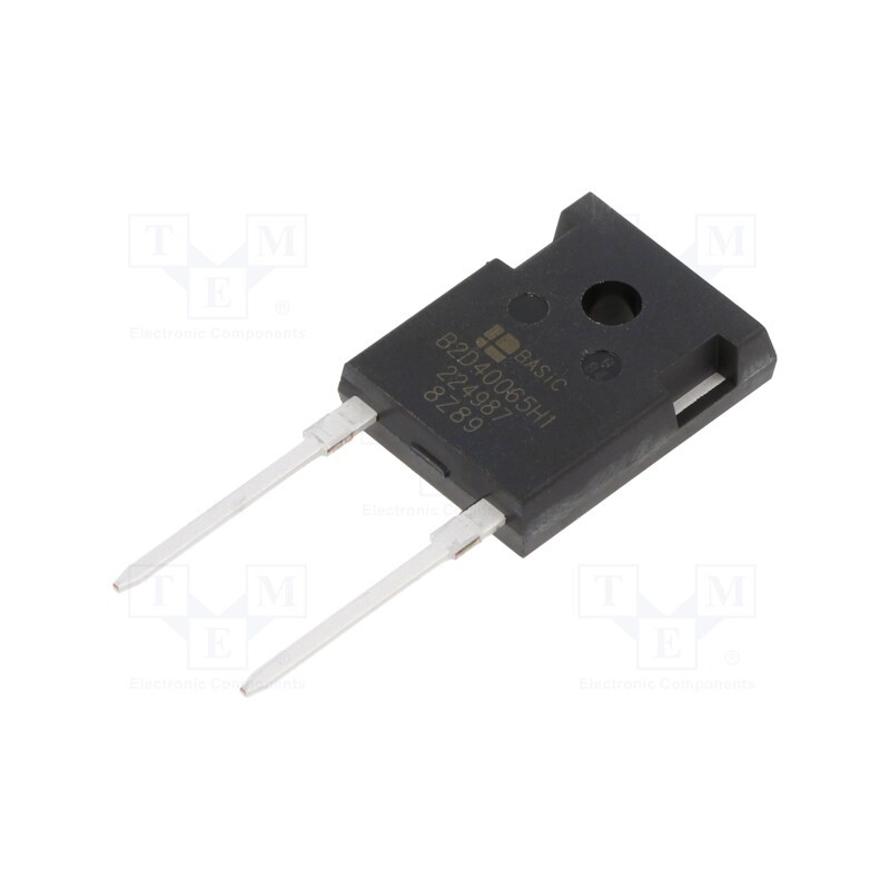 1 pcs x BASiC SEMICONDUCTOR - B2D40065H1 - Diode: Schottky rectifying, SiC, THT, 650V, 40A, TO247-2,