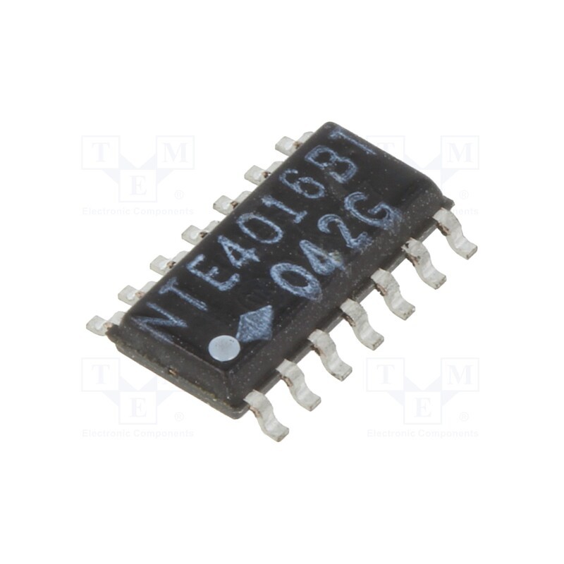 1 pcs x NTE Electronics - NTE4016BT - IC: analog switch, multiplexer, Ch: 4, Outputs: 1, SO14, 3÷18VDC