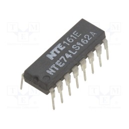 1 pcs x NTE Electronics - NTE74LS162A - IC: digital, 4bit,decade counter,synchronous, TTL, THT, DIP16