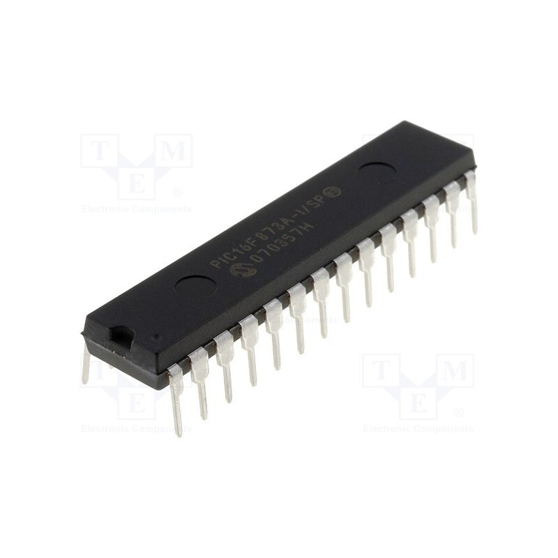 1 pcs x MICROCHIP TECHNOLOGY - PIC16F873A-I/SP - IC: PIC microcontroller, 7kB, 20MHz, A/E/USART,MSSP (SPI / I2C)