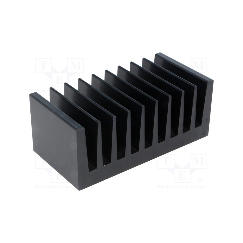 1 pcs x ALUTRONIC - PR173/50/SE - Heatsink: extruded, grilled, black, L: 50mm, W: 100mm, H: 40mm, 1.8K/W
