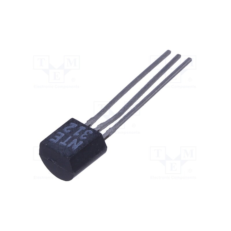 1 pcs x NTE Electronics - NTE312 - Transistor: N-JFET, unipolar, 30V, 15mA, 0.36W, TO92, Igt: 50mA