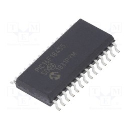 1 pcs x MICROCHIP TECHNOLOGY - PIC16F18455-I/SO - IC: PIC microcontroller, 14kB, 32MHz, 2.3÷5.5VDC, SMD, SO28, PIC16