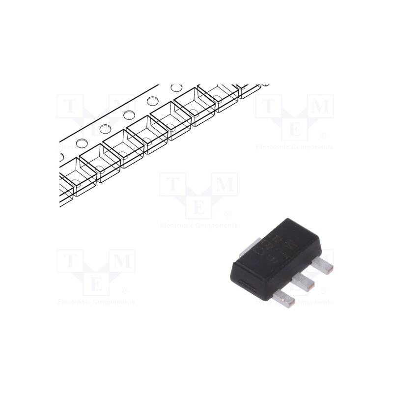 5 pcs x DIODES INCORPORATED - AP7381-50Y-13 - IC: voltage regulator, LDO,linear,fixed, 5V, 0.15A, SOT89, SMD
