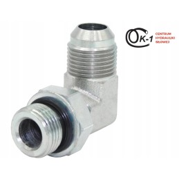 Hydraulic elbow with locknut unf 3 4