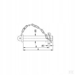 Upper link pin 25x98 mm