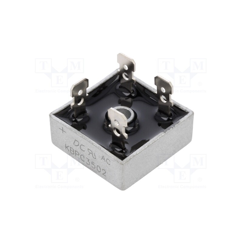1 pcs x DC COMPONENTS - KBPC3502 - Bridge rectifier: single-phase, Urmax: 200V, If: 35A, Ifsm: 400A