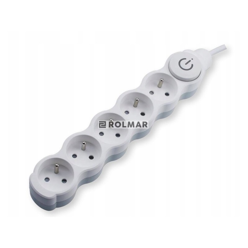 Extension cord for 5 sockets with a switch, 3 m