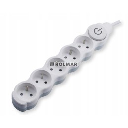 Extension cord for 5 sockets with a switch, 3 m