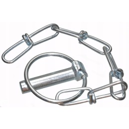 Agricultural pin, diameter 10 mm x 445 mm, with chain