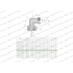Hydraulic elbow ab m26x1 5 18l xevw