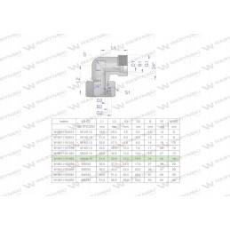 Hydraulic elbow ab m26x1 5 18l xevw