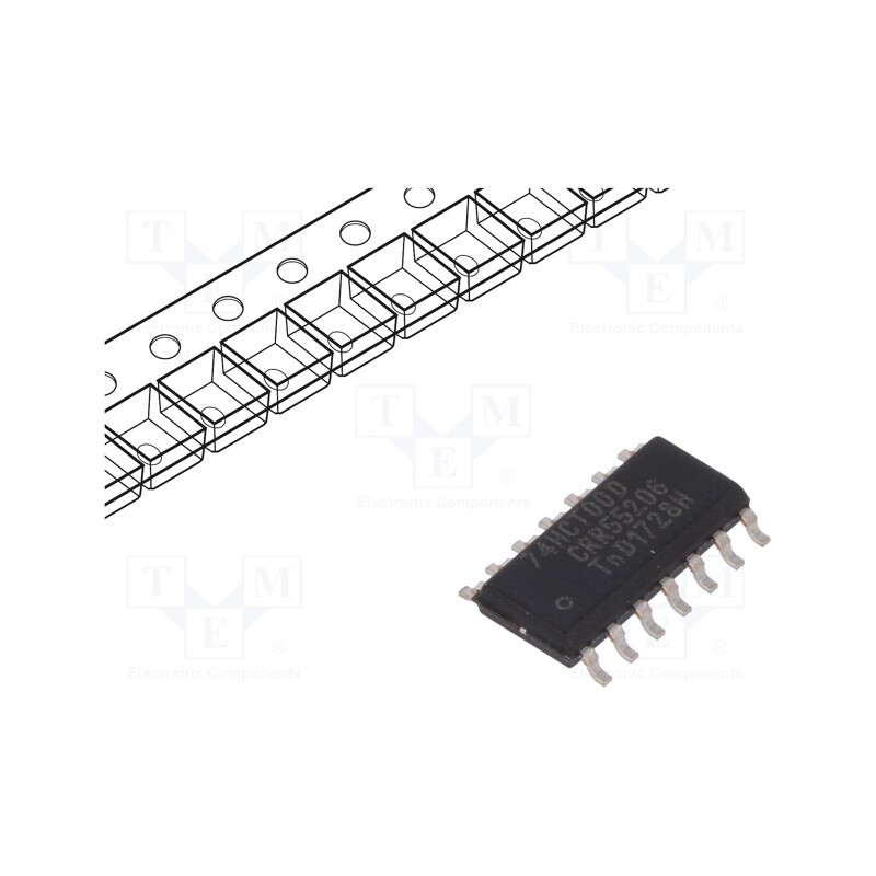 1 pcs x NEXPERIA - 74HCT00D,653 - IC: digital, NAND, Ch: 4, IN: 2, CMOS,TTL, SMD, SO14, 4.5÷5.5VDC, HCT