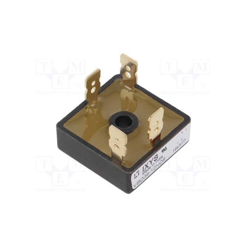 1 pcs x IXYS - VBO36-12NO8 - Bridge rectifier: single-phase, Urmax: 1.2kV, If: 18A, Ifsm: 550A
