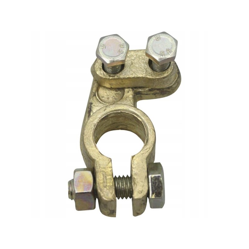 Battery terminal clamp, brass positive pole, min