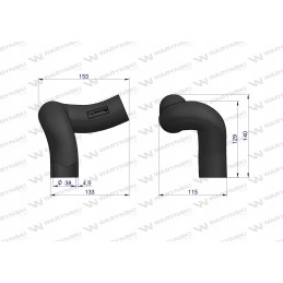 Upper radiator hose T23534 Warynski