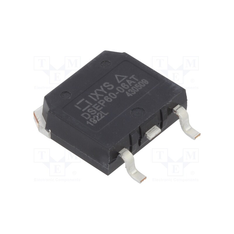 1 pcs x IXYS - DSEP60-06AT-TUB - Diode: rectifying, SMD, 600V, 60A, 35ns, D3PAK, Ufmax: 1.39V, 330W