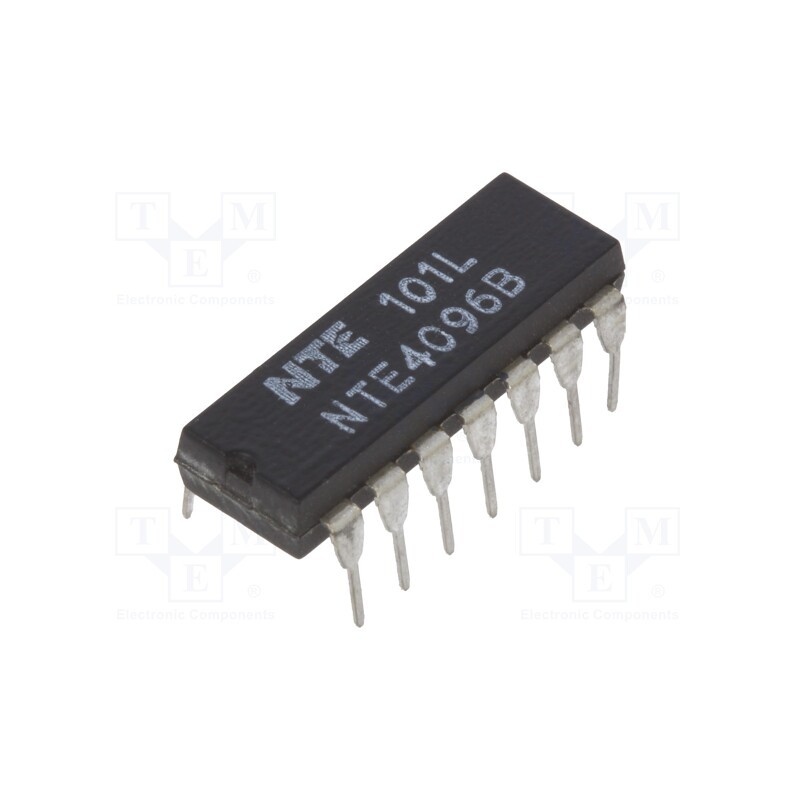 1 pcs x NTE Electronics - NTE4096B - IC: digital, JK flip-flop, CMOS, THT, DIP14, 100uA