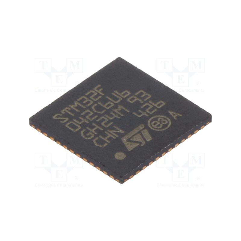 1 pcs x STMicroelectronics - STM32F042C6U6 - IC: ARM microcontroller, 48MHz, UFQFPN48, 2÷3.6VDC