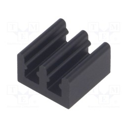 2 pcs x FISCHER ELEKTRONIK - ICKSMDO10SA - Heatsink: extruded, black, L: 10mm, W: 10mm, H: 6mm, 70K/W, aluminium