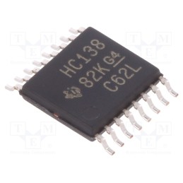 3 pcs x TEXAS INSTRUMENTS - SN74HC138PW - IC: digital, 3 to 8 line,decoder,demultiplexer, SMD, TSSOP16