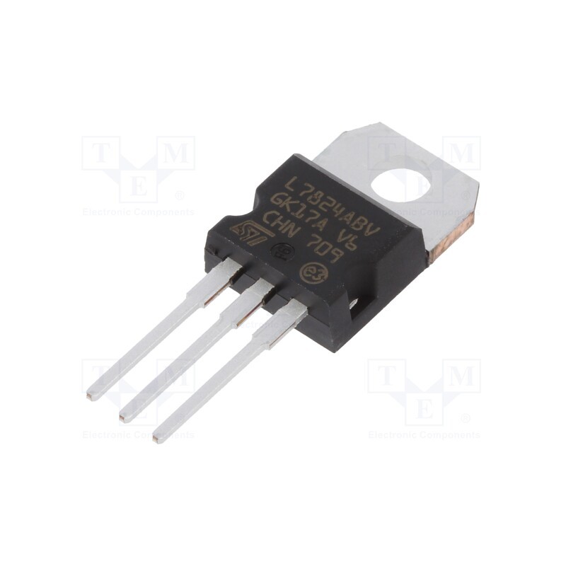 1 pcs x STMicroelectronics - L7824ABV-DG - IC: voltage regulator, linear,fixed, 24V, 1.5A, TO220AB, THT,