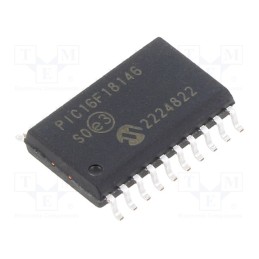 1 pcs x MICROCHIP TECHNOLOGY - PIC16F18146-I/SO - IC: PIC microcontroller, 28kB, 1.8÷5.5VDC, SMD, SOIC20, PIC16