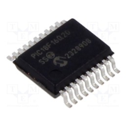 1 pcs x MICROCHIP TECHNOLOGY - PIC18F16Q20-I/SS - IC: PIC microcontroller, 64kB, 64MHz, 1.8÷5.5VDC, SMD, SSOP20