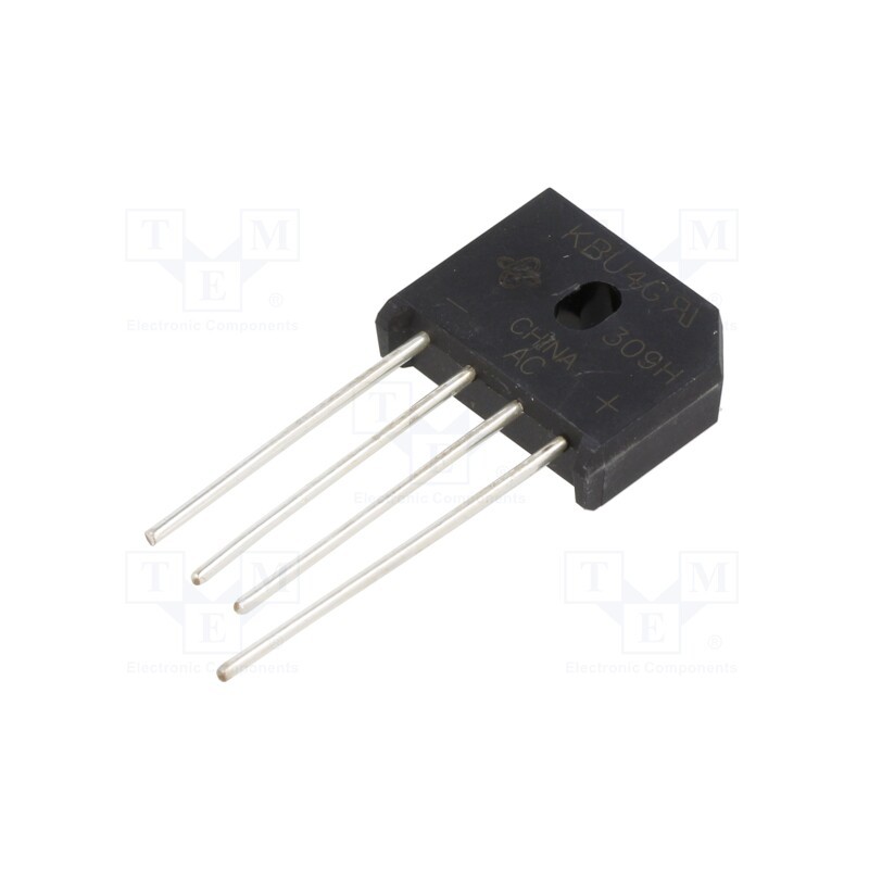 1 pcs x VISHAY - KBU4G-E4/51 - Bridge rectifier: single-phase, Urmax: 400V, If: 4A, Ifsm: 200A