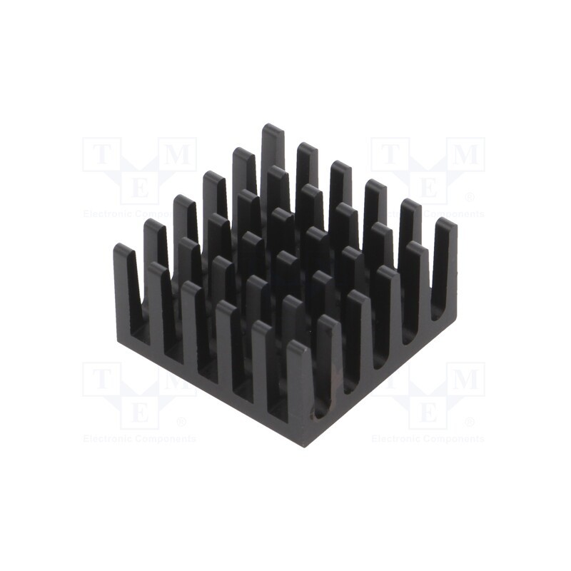 1 pcs x Wakefield Thermal - 624-45AB - Heatsink: extruded, grilled, BGA, black, L: 21mm, W: 21mm, H: 11.4mm
