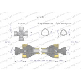 Articulated and telescopic shaft 300 350mm 830nm z21 zd