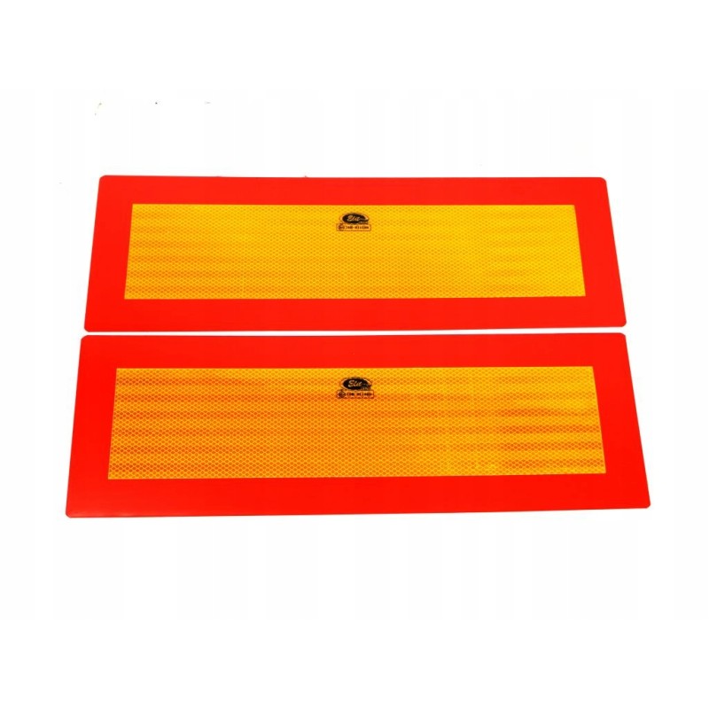 Reflective warning board, 2 pieces, 560x200mm