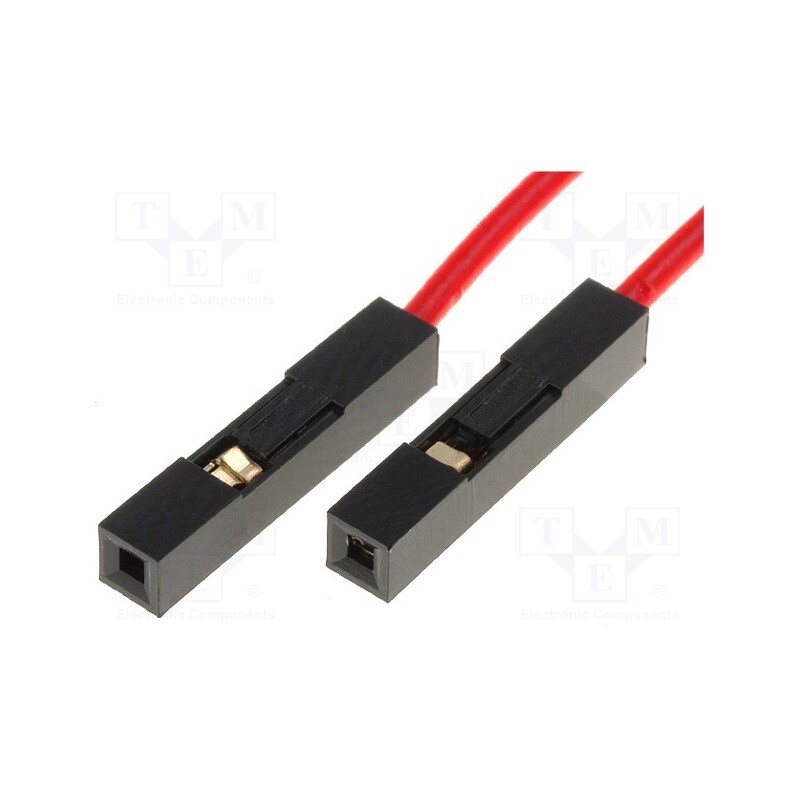 1 set x KAMAMI - CAB/AR - Connection cable, PIN: 1, red, 10pcs, 250mm