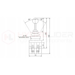 Joystick electr 30mm bs 2xon off 2xon hydrolider