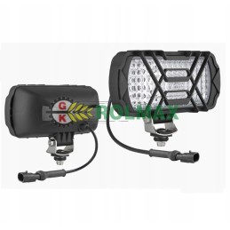 Halogen work lamp with cable and amp connector