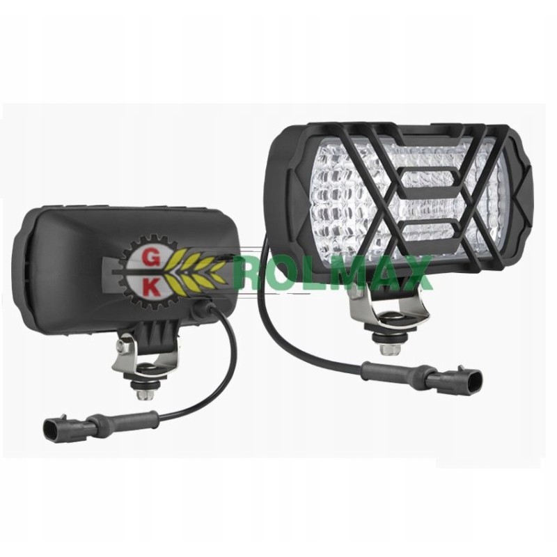 Halogen work lamp with cable and amp connector