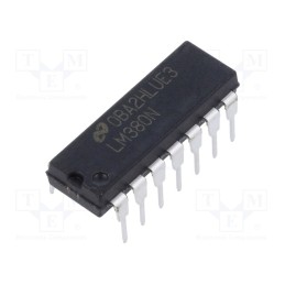 1 pcs x TEXAS INSTRUMENTS - LM380N/NOPB - IC: audio amplifier, Pout: 2.5W, 10÷22VDC, Ch: 1, Amp.class: AB, 4Ω