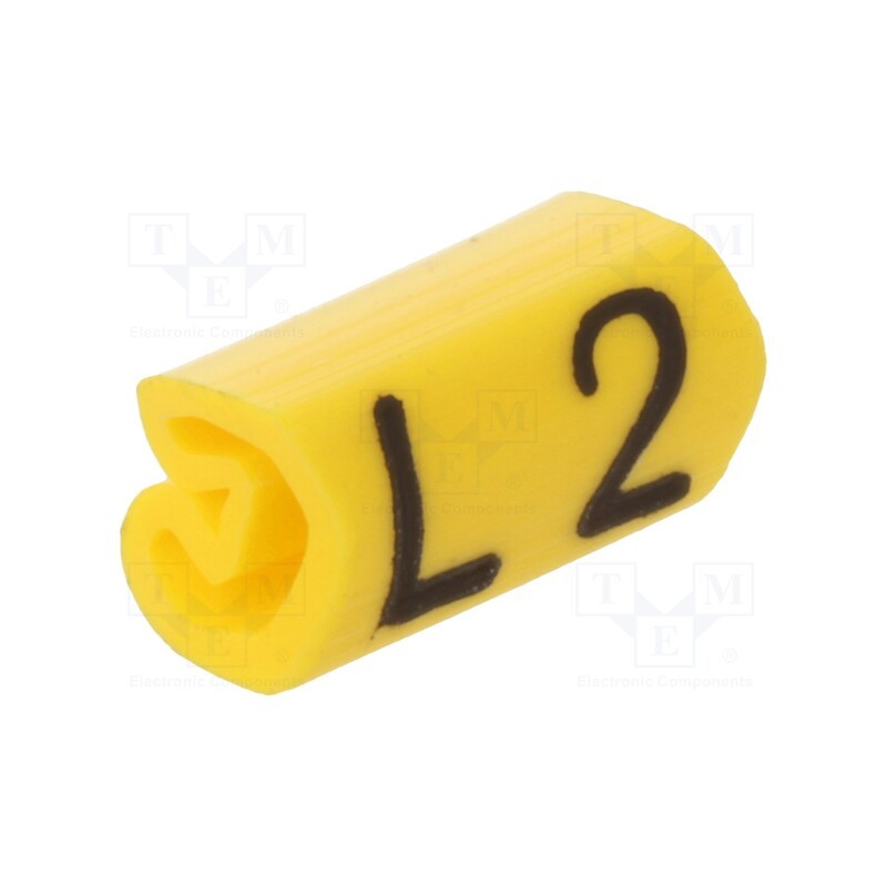 100 pcs x WEIDMu00dcLLER - CLI C 02-6 GE/SW L2 MP - Markers, Marking: L2, 1.3÷3mm, PVC, yellow, -30÷80°C, leaded, CLI C