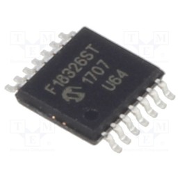 1 pcs x MICROCHIP TECHNOLOGY - PIC16F18326-I/ST - IC: PIC microcontroller, 26kB, 32MHz, 2.3÷5.5VDC, SMD, TSSOP14