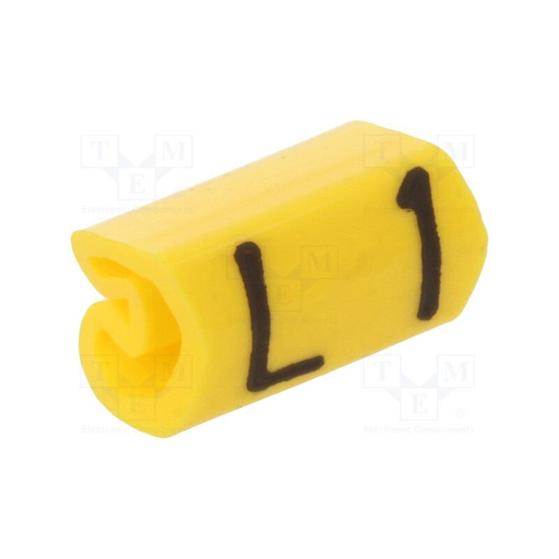 100 pcs x WEIDMu00dcLLER - CLI C 02-6 GE/SW L1 MP - Markers, Marking: L1, 1.3÷3mm, PVC, yellow, -30÷80°C, leaded, CLI C
