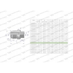 Hydraulic connection bb 3 4 x m16x1 5 Warynski
