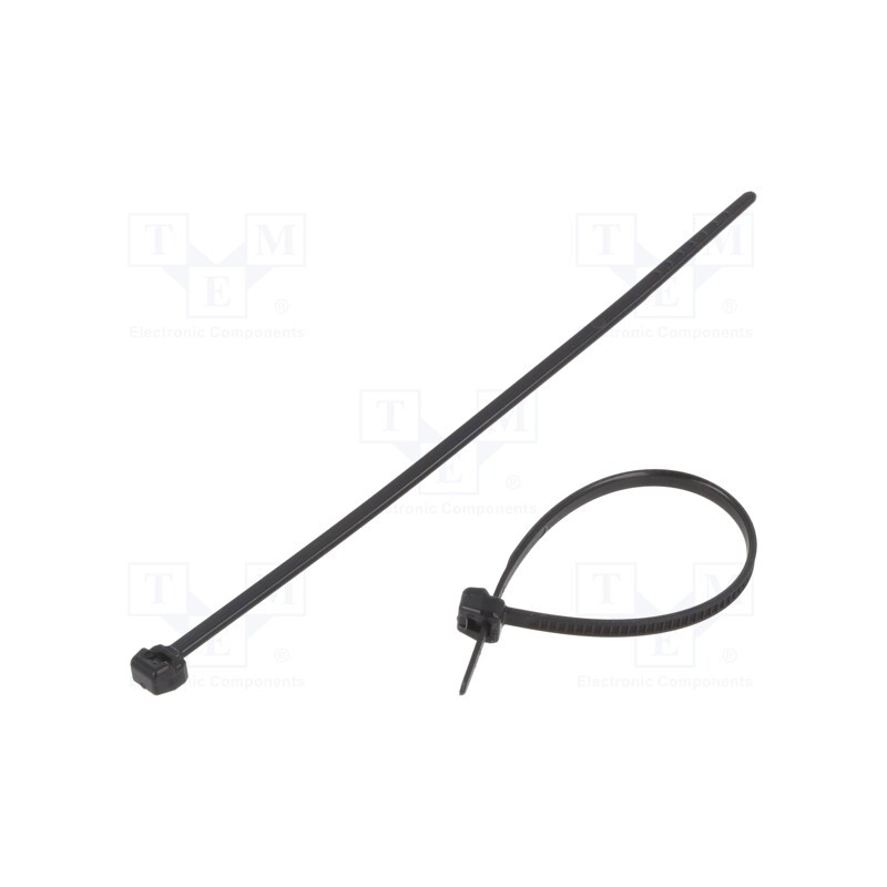 100 pcs x HELLERMANNTYTON - 118-04700 - Cable tie, externally serrated, L: 100mm, W: 2.5mm, polyamide, 80N