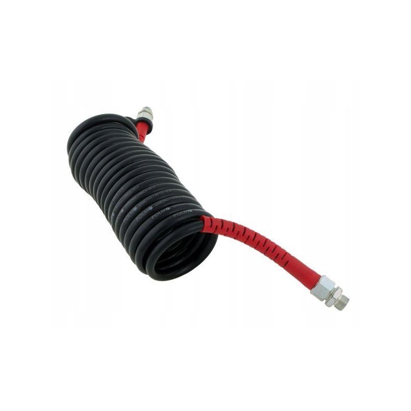 Spiral connection cable, red polyamed sheath