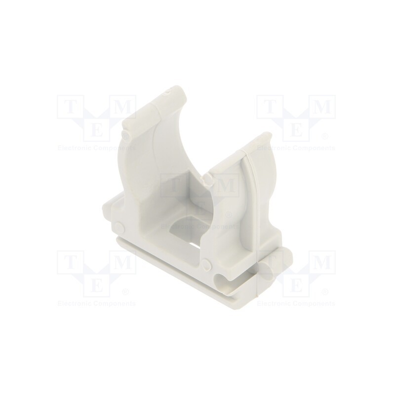 100 pcs x BM GROUP - BMTPZFS20 - Bracket, ABS, Application: for braids, light grey, Size: 20