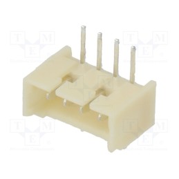 5 pcs x ADAM TECH - 125SH-A-04-TR - Socket, wire-board, male, 1.25mm, PIN: 4, THT, 250V, 1A, tinned