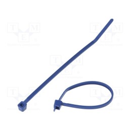 100 pcs x PANDUIT - PLT1M-C186 - Cable tie, with metal, L: 100mm, W: 2.5mm, polypropylene, 67N, blue