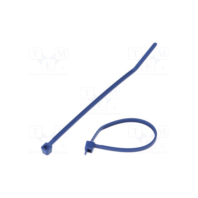 100 pcs x PANDUIT - PLT1M-C186 - Cable tie, with metal, L: 100mm, W: 2.5mm, polypropylene, 67N, blue