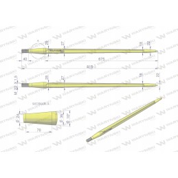 Loader, universal, straight, l 810 mm, uses: